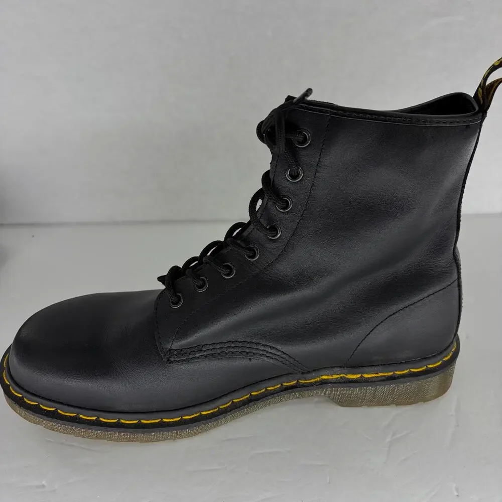 Dr. Martens 1460 Black Leather 8-Eye Boots Men's 12 AirWair Bouncing Soles